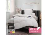 Daunenbettdecke SPESSARTTRAUM "Laax Bettdecke 135x200, 155x220 cm und viele weitere Größen", weiß, B:135cm L:200cm, Bezug: 100% Baumwolle. Füllung: 100% Daunen, Bettdecken, Daunenbettdecke, Bettdecken Ganzjahresbettdecke, Winter, Sommer