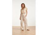 Smashed Lemon Wide leg pantalon met koordsluiting en met glitterdetail