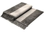 Sofaschoner BIEDERLACK "Cotton Cover Salt & Pepper", silber (silberfarben), B:100cm L:200cm, Baumwolle, Polyacryl, Polyester, Sesselschoner, Sofaschoner, 100 x 200 cm (Breite x Länge) mit Fransen