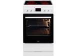 AMICA Elektro-Standherd "SHC 903 001 W", Energieeffizienz: A, weiß, Herdsets, Komfortables Kochen und Backen mit bequemer Handhabung, Elektro-Standherd