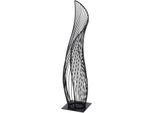 Dekoobjekt CASABLANCA BY GILDE "Dekoobjekt Der Schwung schwarz H. 57 cm", schwarz, B:14cm H:57cm T:13cm, Metall, Dekofiguren, Dekoobjekt