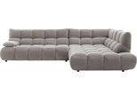 Ecksofa HOME AFFAIRE "Cozy Bubble, mit klappbarer Armlehne, Breite 324 cm", grau, B:324cm H:85cm T:211cm, 95% Polyester, 5% Nylon, Sofas, Ecksofa, mit eleganter Steppung, Rundumbezug & weicher Polsterung