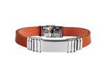 Armreif ADELIA´S "Armband – Armreif aus Leder 21,5 cm", braun, Armbänder, Damen, 22cm, Leder, Armreif, Zum Verschenken – ideal zum Valentinstag