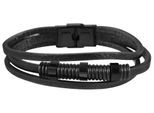 Armband ADELIA´S "Armband aus Leder 22,5 cm", schwarz, Armbänder, Herren, 22cm, Leder, Armband, Zum Verschenken – ideal zum einen besonderen Tag