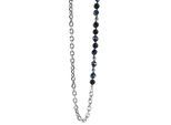 Kette ohne Anhänger ADELIA´S "Halskette – Ankerkette aus Edelstahl mit Tigerauge 45 cm", silber, Halsketten, Herren, 45cm, Edelstahl, Ideal als Geschenk für besondere Anlässe