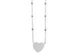 Kette ohne Anhänger ADELIA´S "Halskette mit Anhänger – Herz aus Edelstahl", silber, Halsketten, Damen, 43cm, Edelstahl, Perfekt als Geschenk für besondere Menschen