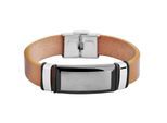 Armband ADELIA´S "Armband aus Leder 20 cm", braun, Armbänder, Damen, 20cm, Leder, Armband, Zum Verschenken – ideal zum Geburtstag