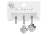 Kettenanhänger ADELIA´S "Anhänger – Kleeblatt Anhänger aus Edelstahl", silber, Schmuckanhänger, Damen, Edelstahl, Kettenanhänger, Ein Geschenk, das Freude macht