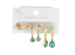 Kettenanhänger ADELIA´S "Anhänger – Anhänger aus Edelstahl mit Strass Steinchen", gold, Schmuckanhänger, Damen, Edelstahl, Kettenanhänger, Perfekt als Geschenk zum Jubiläum