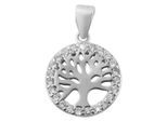 Kettenanhänger ADELIA´S "Anhänger – Lebensbaumanhänger aus 925 Silber mit Zirkonia", silber, Schmuckanhänger, Damen, Silber 925 (Sterlingsilber), Kettenanhänger, Perfekt als Geschenk für besondere Menschen