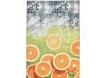 Teppich SANSIBAR "Rantum Beach 002", bunt (multi), B:80cm H:5mm L:165cm, Polypropylen, Teppiche, Teppich, Flachgewebe, modernes Sommer Design, In- und Outdoor geeignet