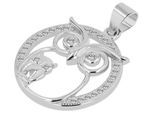 Kettenanhänger ADELIA´S "Anhänger aus 925 Silber mit Zirkonia", silber, Schmuckanhänger, Damen, Silber 925 (Sterlingsilber), Kettenanhänger, Ein kleines Geschenk mit großer Wirkung