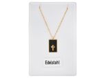 Kette ohne Anhänger ADELIA´S "Halskette mit Anhänger – aus Edelstahl", gold, Halsketten, Damen, 43cm, Edelstahl, Ideal als Geschenk – dezent und elegant