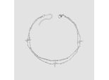 Armband ADELIA´S "Armband – Herz aus Edelstahl 24 cm", silber, Armbänder, Damen, 24cm, Edelstahl, Armband, Geschenkidee: zeitlos und vielseitig