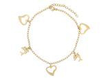 Kettenanhänger ADELIA´S "Anhänger – Herzanhänger aus Edelstahl", gold, Schmuckanhänger, Damen, Edelstahl, Kettenanhänger, Ideal zum Verschenken – schlicht und stilvoll