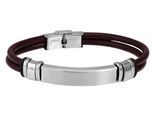 Armband ADELIA´S "Armband aus Leder 21 cm", braun, Armbänder, Herren, 21cm, Leder, Armband, Ideal als Geschenk – dezent und elegant