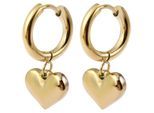 Kettenanhänger ADELIA´S "Anhänger – Herzanhänger aus Edelstahl", gold, Schmuckanhänger, Damen, Edelstahl, Kettenanhänger, Perfekt als Geschenk für besondere Menschen