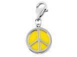 Kettenanhänger ADELIA´S "Anhänger – Charmanhänger aus Edelstahl", gelb (silber), Schmuckanhänger, Damen, Edelstahl, Kettenanhänger, Perfekt als Geschenk für besondere Menschen
