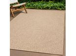 Teppich THE CARPET "Kansas", beige (natur), B:60cm H:10mm L:180cm, Polypropylen, Teppiche, Teppich, moderner robuster In und Outdoor Teppich Jute Look