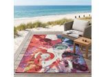 Teppich SANSIBAR "Rantum-Beach SA-026", bunt (multicolor), B:190cm H:5mm L:290cm, Polypropylen, Teppiche, Teppich, Flachgewebe, modernes Design, In- und Outdoor geeignet