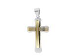 Kettenanhänger ADELIA´S "Anhänger – Kreuz Kreuzanhänger aus Edelstahl", gold (silber), Schmuckanhänger, Herren, Edelstahl, Kettenanhänger, Zum Verschenken – passend für viele Anlässe