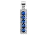 Kettenanhänger ADELIA´S "Anhänger – Herzanhänger aus 925 Silber mit Zirkonia", blau (silber), Schmuckanhänger, Damen, Silber 925 (Sterlingsilber), Kettenanhänger, Zum Verschenken an Menschen, die Ihnen am Herzen liegen