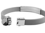 Armband ADELIA´S "Armband aus Leder 24 cm", grau, Armbänder, Damen, 24cm, Leder, Armband, Ideal als Geschenk – dezent und elegant