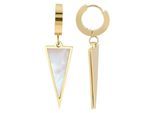 Kettenanhänger ADELIA´S "Anhänger aus Edelstahl mit Perlmutt", gold, Schmuckanhänger, Damen, Edelstahl, Kettenanhänger, Schöne Geschenkidee zum Geburtstag