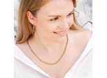 Kette ohne Anhänger ADELIA´S "Halskette – Figarokette aus Edelstahl 60 cm", gold, Halsketten, Damen, 60cm, Edelstahl, Ideal als Geschenk – dezent und elegant