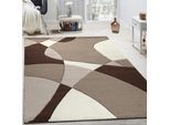 Teppich PACO HOME "Diamond 664", braun, B:80cm H:15mm L:150cm, Kunstfaser, Teppiche, Teppich, 3D-Design, Kurzflor, 3D-Design, modernes geometrisches Muster