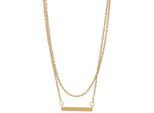 Kette ohne Anhänger ADELIA´S "Halskette aus Edelstahl 43 cm", gold, Halsketten, Damen, 43cm, Edelstahl, Perfekt zum Verschenken an besondere Menschen