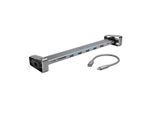 HAMA Laptop-Dockingstation "9in1 USB-C Docking Station für 4x USB-A, USB-C, HDMI™, LAN", grau (anthrazit), B:28,2mm H:3,3mm T:6mm, Dockingstationen