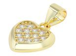 Kettenanhänger ADELIA´S "Anhänger – Herz Herzanhänger aus 925 Silber mit Zirkonia", gold, Schmuckanhänger, Damen, Silber 925 (Sterlingsilber), Kettenanhänger, Ideal als Geschenk zum Jubiläum