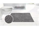 Badematte OTTO HOME "Wave, Badvorleger, Badezimmer Teppich", grau, H:10mm, Polyester, Badematten, Badematte, Hoch-Tief-Effekt, modernes Muster, Welle, Badteppich, Duschvorleger