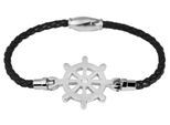 Armband ADELIA´S "Armband – Textilarmband aus Leder 18 cm", schwarz, Armbänder, Damen, 18cm, Leder, Armband, Zum Verschenken – ideal zum Jubiläum