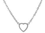 Kette ohne Anhänger ADELIA´S "Halskette mit Anhänger – Herz aus Edelstahl", silber, Halsketten, Damen, 43cm, Edelstahl, Zum Verschenken – passend für viele Anlässe