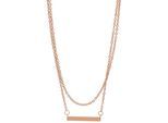Kette ohne Anhänger ADELIA´S "Halskette aus Edelstahl 43 cm", rosa (gold), Halsketten, Damen, 43cm, Edelstahl, Ein kleines Geschenk mit großer Wirkung