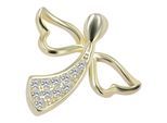 Kettenanhänger ADELIA´S "Anhänger – Engelanhänger aus 925 Silber mit Zirkonia", gold, Schmuckanhänger, Damen, Silber 925 (Sterlingsilber), Kettenanhänger, Ein kleines Geschenk mit großer Wirkung