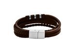 Armband ADELIA´S "Armband aus Leder 20,5 cm", braun, Armbänder, Damen, 20cm, Leder, Armband, Ideal als Geschenk – dezent und elegant