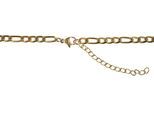 Kette ohne Anhänger ADELIA´S "Halskette – Figarokette aus Edelstahl 55 cm", gold, Halsketten, Damen, 55cm, Edelstahl, Zum Verschenken – passend für viele Anlässe