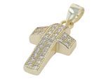 Kettenanhänger ADELIA´S "Anhänger – Kreuz Kreuzanhänger aus 925 Silber mit Zirkonia", gold, Schmuckanhänger, Damen, Silber 925 (Sterlingsilber), Kettenanhänger, Zum Verschenken – passend für viele Anlässe
