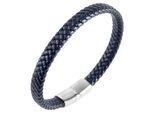 Armband ADELIA´S "Armband – Textilarmband aus Leder 20 cm", blau, Armbänder, Damen, 20cm, Leder, Armband, Zum Verschenken – ideal zum einfach so