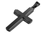 Kettenanhänger ADELIA´S "Anhänger – Kreuz Kreuzanhänger aus Edelstahl", schwarz, Schmuckanhänger, Damen, Edelstahl, Kettenanhänger, Zum Verschenken – ideal zum einen besonderen Tag