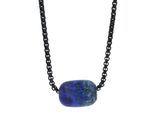 Kette ohne Anhänger ADELIA´S "Halskette mit Anhänger – aus Edelstahl", blau (schwarz), Halsketten, Damen, 61cm, Edelstahl, Perfekt als Geschenk zum Weihnachten