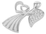 Kettenanhänger ADELIA´S "Anhänger – Engelanhänger aus 925 Silber mit Zirkonia", silber, Schmuckanhänger, Damen, Silber 925 (Sterlingsilber), Kettenanhänger, Perfekt als Geschenk zum Muttertag