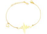 Armband ADELIA´S "Armband – Herz aus Edelstahl 17 cm", gold, Armbänder, Damen, 17cm, Edelstahl, Armband, Ein stilvolles Geschenk für besondere Momente