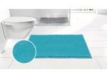 Badematte OTTO HOME "Cali, Badvorleger, Badezimmer Teppich, Duschvorleger", aqua, H:10mm, Polyester, Badematten, Badematte, weich, Uni Farben, auch als Teppich erhältlich