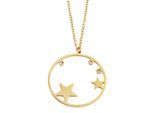 Kette ohne Anhänger ADELIA´S "Halskette mit Anhänger – Stern aus Edelstahl", gold, Halsketten, Damen, 43cm, Edelstahl, Eine schöne Geschenkidee für jeden Anlass