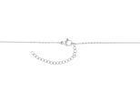 Kette ohne Anhänger ADELIA´S "Halskette aus Edelstahl mit Kristall 43+5", silber, Halsketten, Damen, 48cm, Edelstahl, Ideal zum Verschenken – schlicht und stilvoll