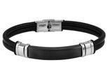 Armband ADELIA´S "Armband aus Edelstahl 21 cm", schwarz, Armbänder, Damen, 21cm, Edelstahl, Armband, Ein Geschenk, das Freude macht